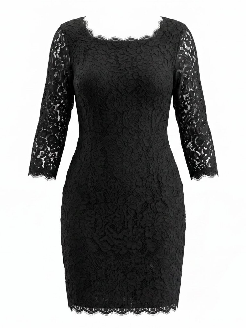 Adrianna Papell Black Lace Cocktail Dress